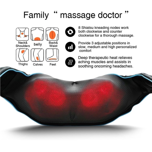 MoCuishle Back Shoulder and Neck Massager with Heat - Picture 5 of 5